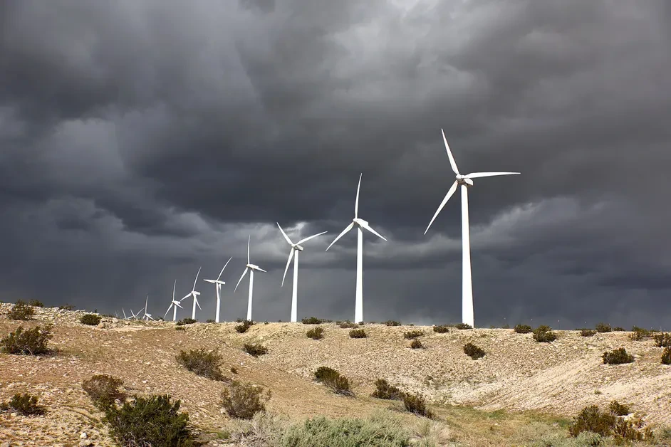 Wind turbines alongside solar generation in a hybrid renewable setup